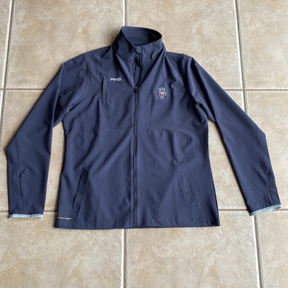 Unworn Wisconsin Badgers Ping Brooke Lightweight Zip up Golf jacket